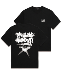 DO IT PAINTING オーバーサイズ 半袖Tシャツ (VS0116) ブラック
