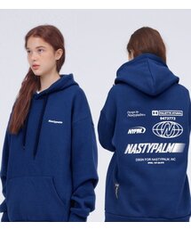 NP STUDIO（エヌピースタジオ）の「Nロゴコレクションフードパーカー ブルー（パーカー）」