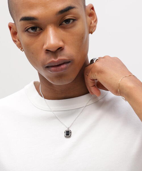 AVIREX（アヴィレックス）の「《AVIREX by J.H.M CO.,LTD.》STERLING SILVER COLLEGE NECKLACE WITH ONYX "USAF" / スターリングシルバー カレッジ ネックレス オニキス / アヴィレックス / JAM HOME MADE / ジャムホームメイド（ネックレス・メンズ・シルバー・FREE）」の3枚目の写真