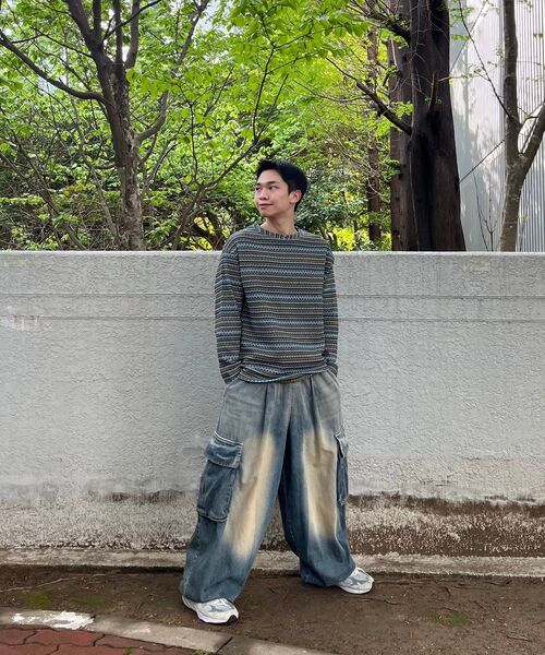C WEAR BY THE GENIUS(シーウェアバイザジーニアス)の「シースルークラフトニットプルオーバーカーキ(ニット/セーター・メンズ・その他・size1/size3)」の22枚目の写真