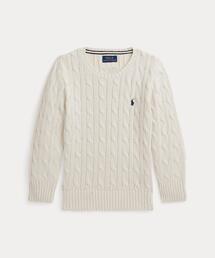 かき【美品】2024年モデル　QR付 ラルフローレン ケーブルニット ケーブルニット コットン セーター （ニット・セーター）｜POLO RALPH