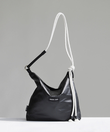 GREEN STUFF（グリーンスタッフ）の「rope bag 57 matte stone - black（エコバッグ/サブバッグ）」
