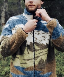 PICTURE ORGANIC CLOTHING（ピクチャーオーガニッククロージング）の「【PICTURE/ピクチャー】HAFDALS ZIP FLEECE　フリース　総柄（ブルゾン）」
