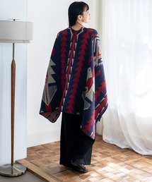 VitaFelice（ヴィータフェリーチェ）の「ブランケット風ポンチョ 大判サイズ 着る毛布 ひざ掛け（ポンチョ）」