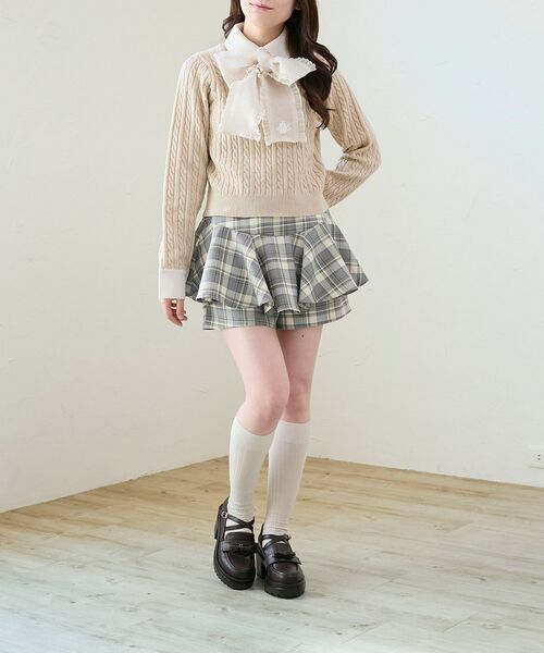 MAJESTIC LEGON（マジェスティックレゴン）の「取り外しリボンクロスローファー（ローファー・キッズ・ブラウン/ブラック・X-LARGE/LARGE/MEDIUM/SMALL）」の8枚目の写真