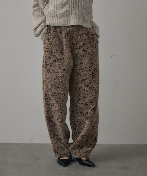 kivi（キヴィ）の「ジャガードパンツ（その他パンツ・レディース・ブラック/ベージュ・FREE）」の4枚目の写真