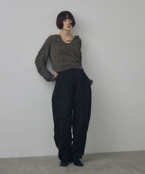 kivi（キヴィ）の「ジャガードパンツ（その他パンツ・レディース・ブラック/ベージュ・FREE）」の8枚目の写真