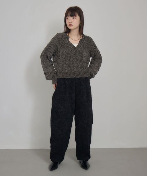 kivi（キヴィ）の「ジャガードパンツ（その他パンツ・レディース・ブラック/ベージュ・FREE）」の20枚目の写真