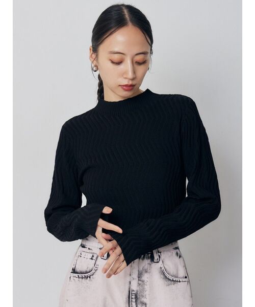 MURUA(ムルーア)の「ウェーブニット(ニット/セーター・レディース・ホワイト/ブラック/ピンク・FREE)」の21枚目の写真