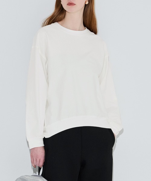 coca（coca）（コカ）の「T-スウェットビッグシルエット（スウェット・レディース・ブラック/イエロー/ライトグレー/ホワイト・L/S/M）」の2枚目の写真