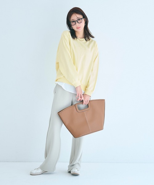 coca（coca）（コカ）の「T-スウェットビッグシルエット（スウェット・レディース・ブラック/イエロー/ライトグレー/ホワイト・L/S/M）」の10枚目の写真