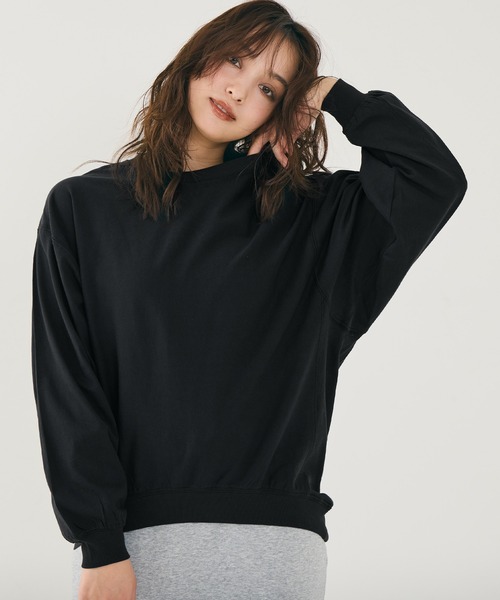 coca（coca）（コカ）の「T-スウェットビッグシルエット（スウェット・レディース・ブラック/イエロー/ライトグレー/ホワイト・L/S/M）」の19枚目の写真