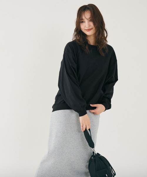 coca（coca）（コカ）の「T-スウェットビッグシルエット（スウェット・レディース・ブラック/イエロー/ライトグレー/ホワイト・L/S/M）」の20枚目の写真