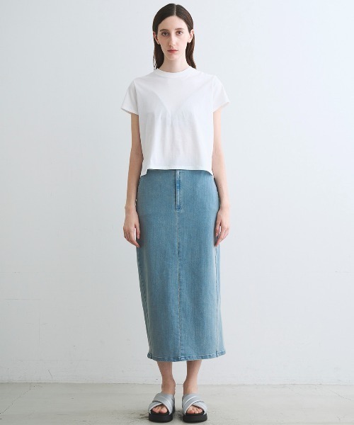 three dots（スリードッツ）の「デニム ペンシルスカート（デニムスカート・レディース・ブルー/ブルー系その他・MEDIUM/SMALL）」の5枚目の写真