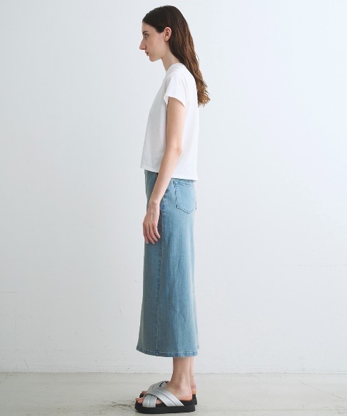 three dots（スリードッツ）の「デニム ペンシルスカート（デニムスカート・レディース・ブルー/ブルー系その他・MEDIUM/SMALL）」の6枚目の写真