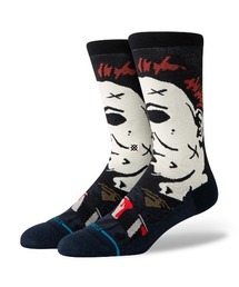 STANCE（スタンス）の「【STANCE/スタンス】MICHAEL MYERS CREW　【HORROR SET（ホラーセット）コラボモデル 】ロゴクルーソックス / おしゃれなギフトに最適！ /（ソックス/靴下）」