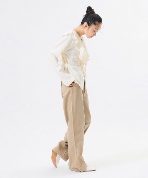 BEAMS BOY（ビームスボーイ）の「【4/2値下げ】ラッフル カーディガン（カーディガン/ボレロ・レディース・ブラック/アイボリー・2/1）」の5枚目の写真