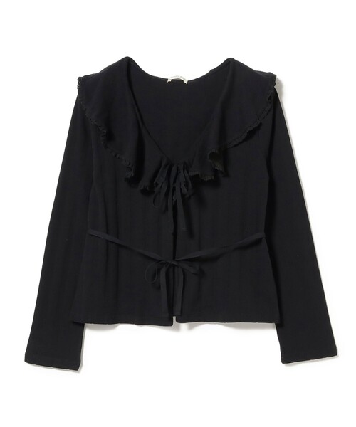 BEAMS BOY（ビームスボーイ）の「【4/2値下げ】ラッフル カーディガン（カーディガン/ボレロ・レディース・ブラック/アイボリー・2/1）」の17枚目の写真