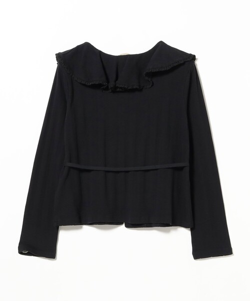 BEAMS BOY（ビームスボーイ）の「【4/2値下げ】ラッフル カーディガン（カーディガン/ボレロ・レディース・ブラック/アイボリー・2/1）」の18枚目の写真