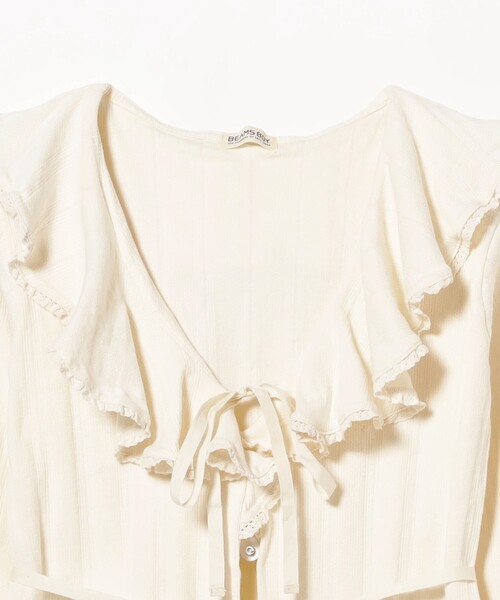 BEAMS BOY（ビームスボーイ）の「【4/2値下げ】ラッフル カーディガン（カーディガン/ボレロ・レディース・ブラック/アイボリー・2/1）」の21枚目の写真