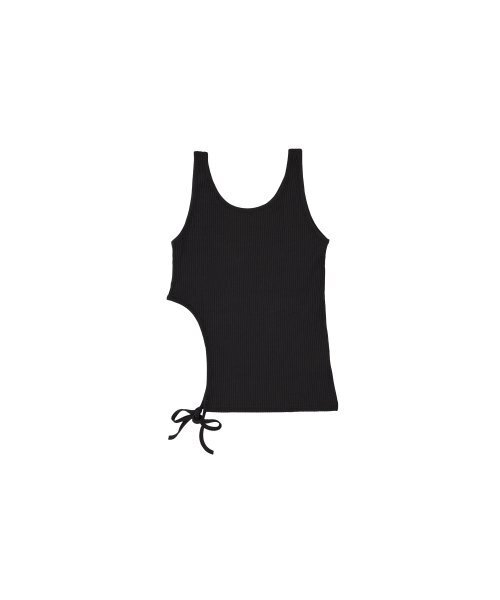 320SHOWROOM(320ショールーム)の「Cut out Strap Ribbed Sleeveless Span Tshirts Deep navy(Tシャツ/カットソー・レディース・その他・FREE)」の3枚目の写真