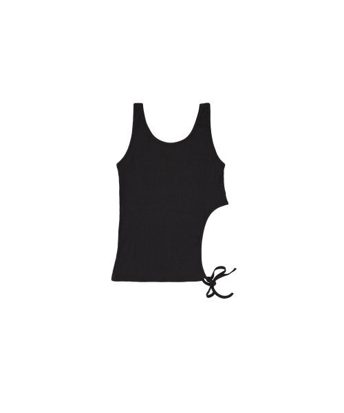 320SHOWROOM(320ショールーム)の「Cut out Strap Ribbed Sleeveless Span Tshirts Deep navy(Tシャツ/カットソー・レディース・その他・FREE)」の4枚目の写真