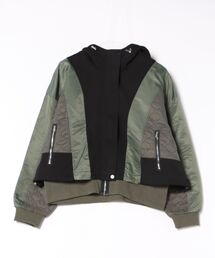 MKD.ZAKKA（エムケーディーザッカ）の「配色異素材切り替えフードジャケット（パーカー）」