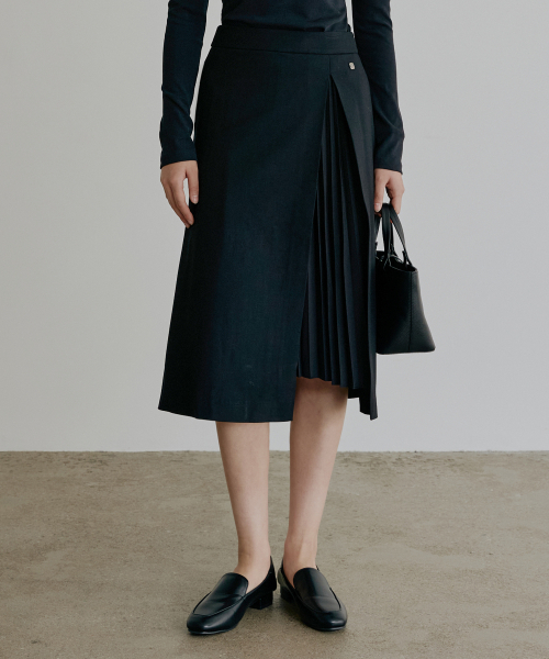 ARTID(アルティーダ)の「プリーツスリットスカート_BLACK(スカート・レディース・ブラック・S/M)」の1枚目の写真