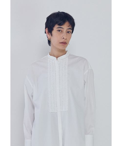 1er Arrondissement(プルミエアロンディスモン)の「フリルブザムシャツ(シャツ/ブラウス・レディース・オフホワイト/ストライプ・38/36)」の10枚目の写真