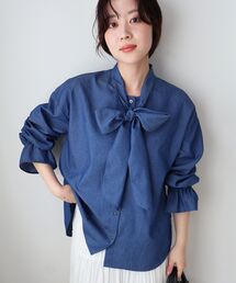 le.coeur blanc | デニムボウタイブラウス(シャツ/ブラウス)