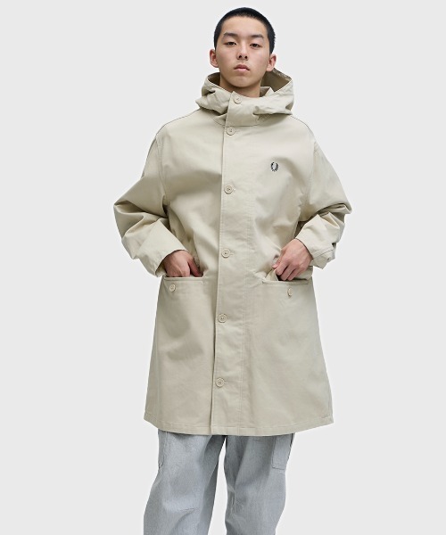 FRED PERRY（フレッドペリー）の「Groundsman Parka／グラウンズマンパーカジャケット（マウンテンパーカー・メンズ・オートミール・M/L/S）」の9枚目の写真