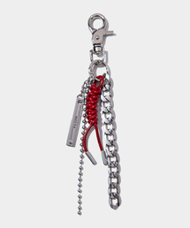 MACOI（マッコイ）の「スクービードカラー チェーンロゴ キーリング [レッド]（キーケース/キーアクセサリー）」