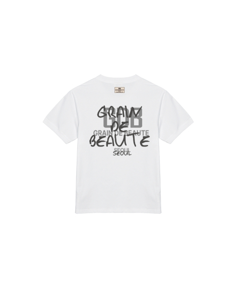 GRAIN DE BEAUTE（グランデボーテ）の「BACK LOGO GDB T-SHIRT 02 [WHITE]（Tシャツ/カットソー・レディース・ホワイト・S/M/L/XL）」の4枚目の写真