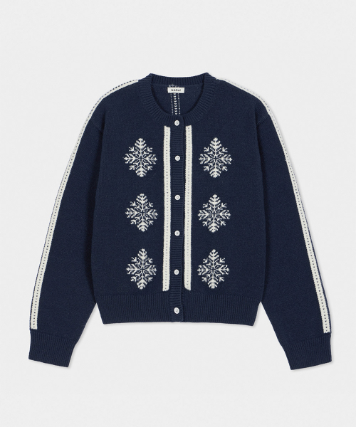 BELLOL（ベロエル）の「Snow flower cardigan NAVY（カーディガン/ボレロ・レディース・その他・FREE）」の6枚目の写真