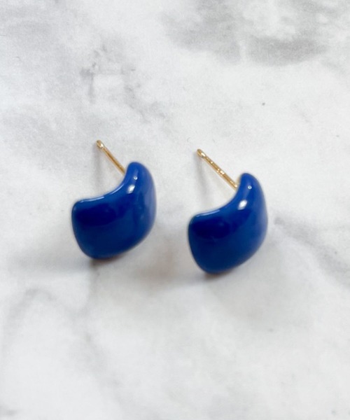 yu-ka(ユーカ)の「YU-KA:キャンディースクエアピアス Candee square pierce(ピアス(両耳用)・レディース・ブルー/グリーン・FREE)」の2枚目の写真