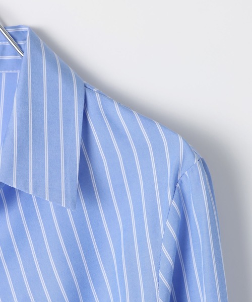 3.3 Field Trip （3.3フィールドトリップ）の「3.3 Field Trip／フロントギャザーコンパクトシャツ（シャツ/ブラウス・レディース・サックスブルー/ブラック・FREE）」の13枚目の写真