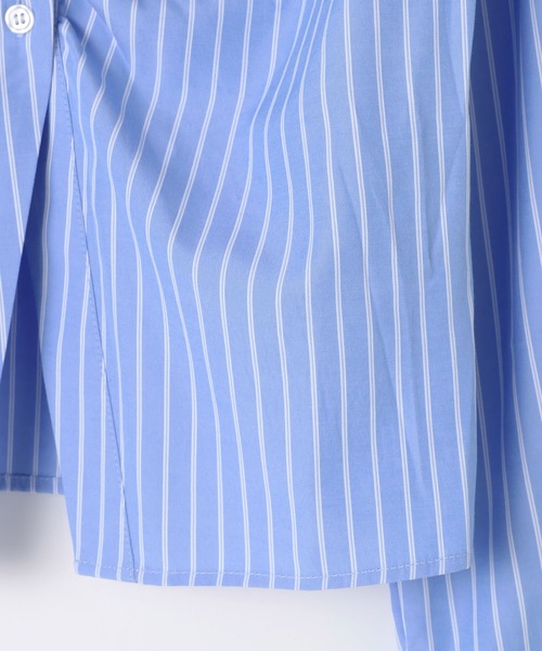 3.3 Field Trip （3.3フィールドトリップ）の「3.3 Field Trip／フロントギャザーコンパクトシャツ（シャツ/ブラウス・レディース・サックスブルー/ブラック・FREE）」の14枚目の写真