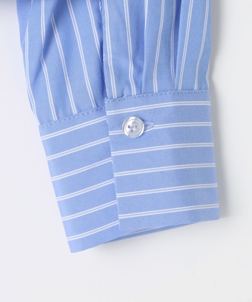 3.3 Field Trip （3.3フィールドトリップ）の「3.3 Field Trip／フロントギャザーコンパクトシャツ（シャツ/ブラウス・レディース・サックスブルー/ブラック・FREE）」の18枚目の写真