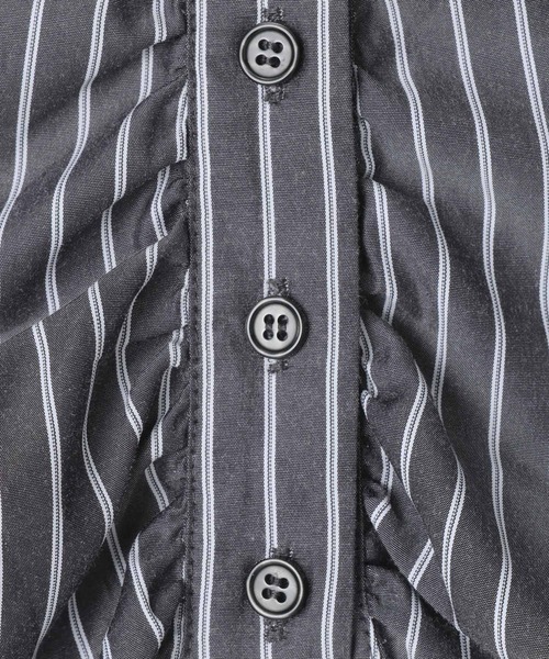 3.3 Field Trip （3.3フィールドトリップ）の「3.3 Field Trip／フロントギャザーコンパクトシャツ（シャツ/ブラウス・レディース・サックスブルー/ブラック・FREE）」の20枚目の写真