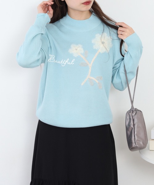 セール】Chiaro コード刺繍フラワーニット（ニット/セーター）｜Chiaro