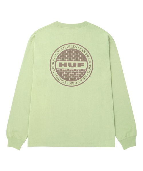 HUF(ハフ)の「MANHOLE LS TEE(Tシャツ/カットソー・メンズ・ライトグリーン/ブラック/ホワイト×グリーン・XXL/XL/L/M/S)」の9枚目の写真