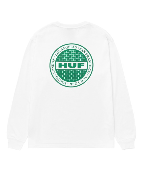 HUF(ハフ)の「MANHOLE LS TEE(Tシャツ/カットソー・メンズ・ライトグリーン/ブラック/ホワイト×グリーン・XXL/XL/L/M/S)」の5枚目の写真