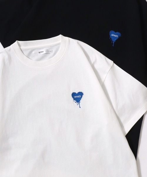 セール】SITRY Heart Embroidery T-Shirt/別注 オーバーサイズ ハート