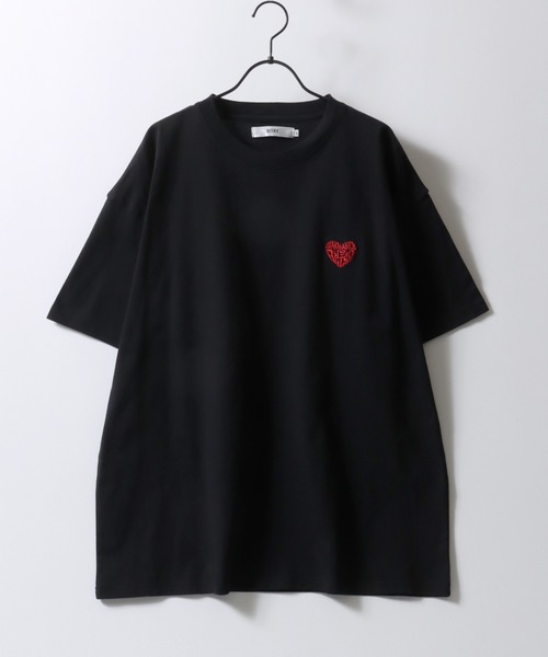 SITRY(シトリー)の「SITRY Heart Embroidery T-Shirt/別注 オーバーサイズ ハートロゴ ワンポイントラメ刺繍 半袖Tシャツ レディース メンズ(Tシャツ/カットソー・レディース・ホワイト/ブラック/ブラック系その他4/ブラック系その他5/ブラック系その他2/ブラック系その他3/ホワイト系その他4/ホワイト系その他5/ホワイト系その他2/ホワイト系その他3/ホワイト系その他/ブラック系その他・M/L/XL)」の17枚目の写真