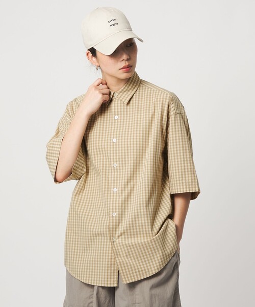 CITEN(シテン)の「<CITEN>スタンダードハーフスリーブシャツギンガムチェック(シャツ/ブラウス・メンズ・ライトブルー/ベージュ・L/M/S)」の18枚目の写真