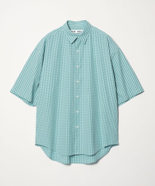 CITEN(シテン)の「<CITEN>スタンダードハーフスリーブシャツギンガムチェック(シャツ/ブラウス・メンズ・ライトブルー/ベージュ・L/M/S)」の14枚目の写真