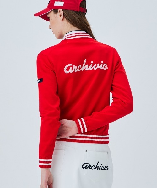 archivio(アルチビオ)の「<LADIES>バック刺繍ニットブルゾン(ブルゾン・レディース・ネイビー/ホワイト/レッド/ライトブルー・M/S)」の14枚目の写真