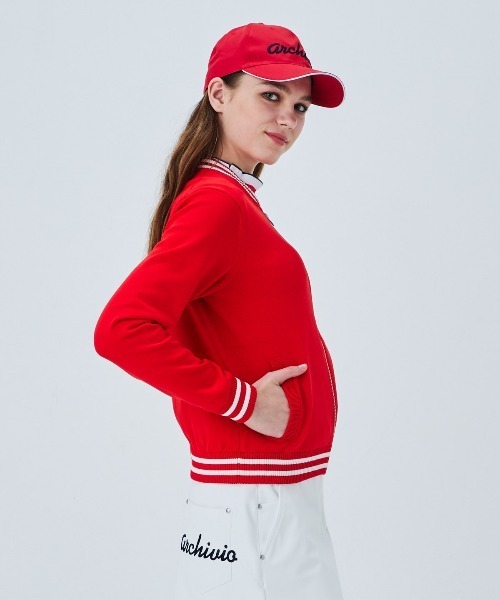 archivio(アルチビオ)の「<LADIES>バック刺繍ニットブルゾン(ブルゾン・レディース・ネイビー/ホワイト/レッド/ライトブルー・M/S)」の15枚目の写真