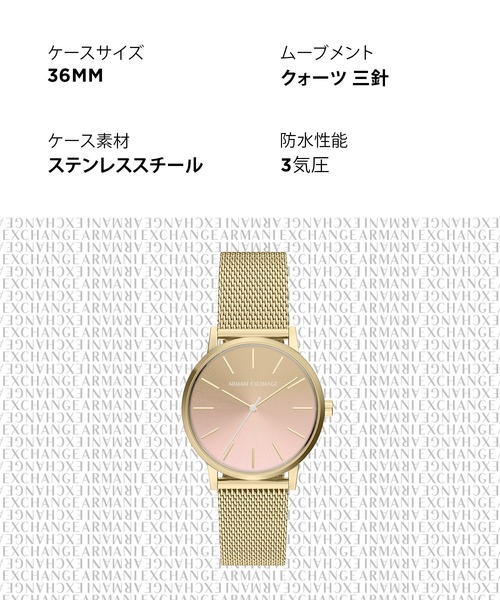 ARMANI EXCHANGE(アルマーニエクスチェンジ)の「アルマーニ・エクスチェンジ 腕時計 レディース アナログ ステンレス AX5619(アナログ腕時計・レディース・ゴールド・FREE)」の14枚目の写真