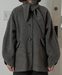muffler set sleeve cut coat / マフラーセットスリーブカットコート